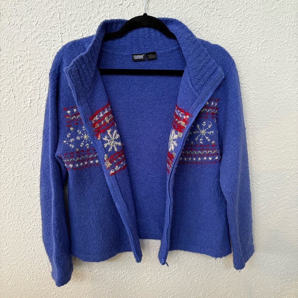 VINTAGE Apres Ski Wool Blend Sweater - Picture 4 of 4
